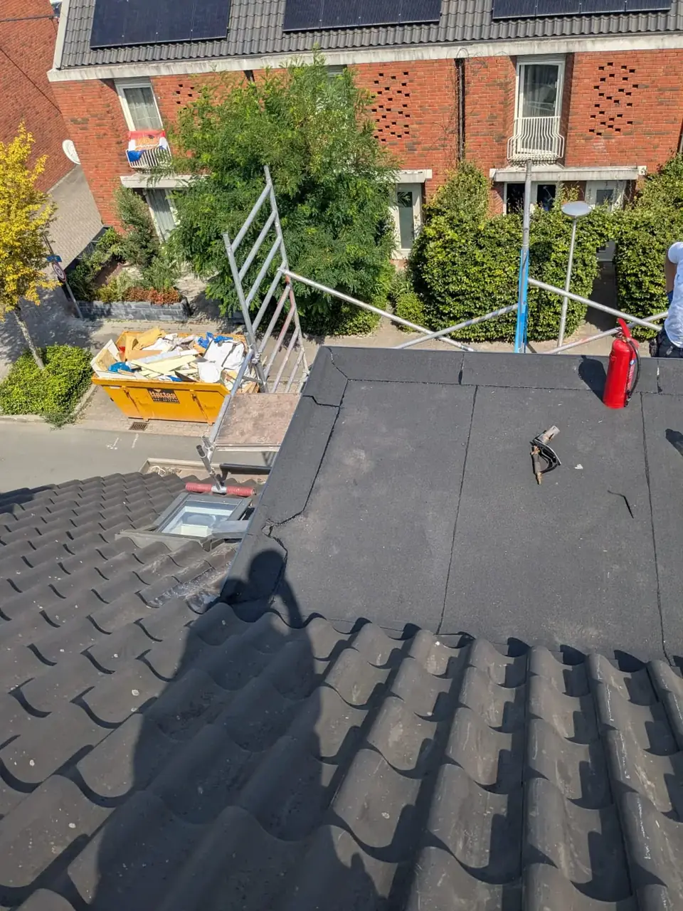 Vervangen plat dak op een woning in Amersfoort